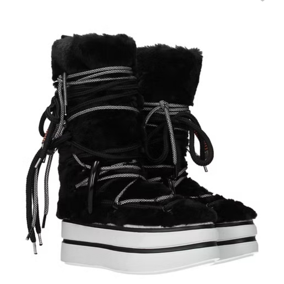 HOGAN ANKLE BOOTS WOMEN ECO FUR BLACK new fashion - Picture 3 of 16